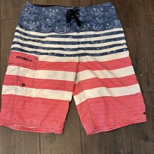 O'Neill Red and Blue Board Shorts Swimwear